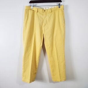 Polo Ralph Lauren Classic Fit Size 36x 32 Flat Fronts Chinos Yellow